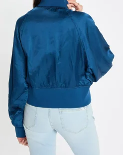 Femme Marc O'Polo Vestes, Blousons^Bomber Aviateur bleu