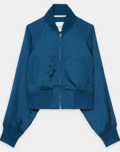 Femme Marc O'Polo Vestes, Blousons^Bomber Aviateur bleu