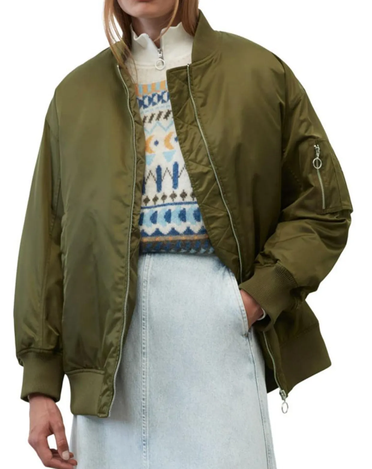 Bomber Padded kaki-Marc O'Polo Outlet