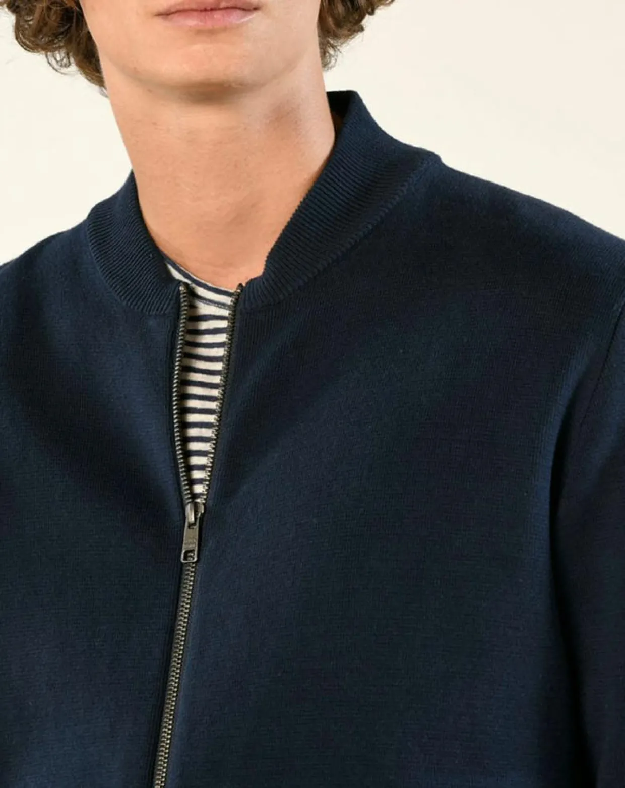 Homme Harris Wilson Vestes, Blousons^Bombers en maille Gaelos marine