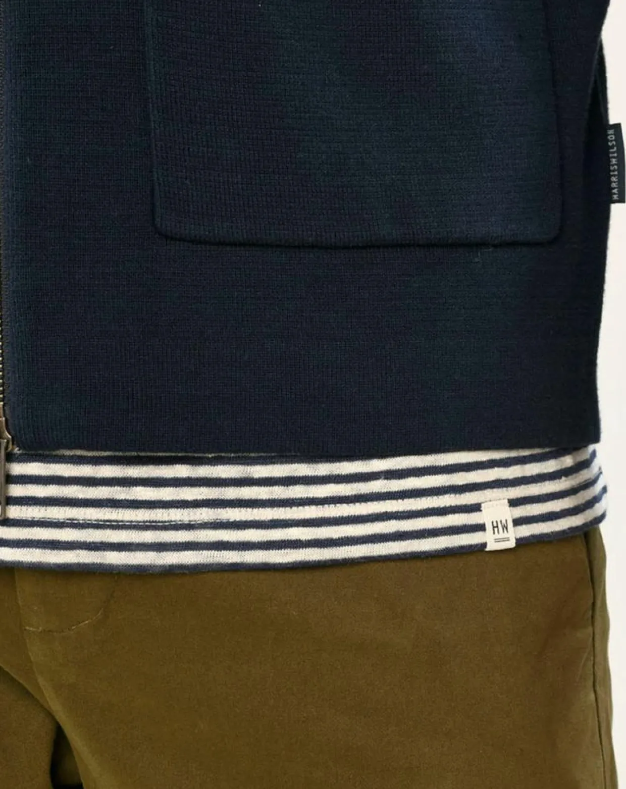 Homme Harris Wilson Vestes, Blousons^Bombers en maille Gaelos marine