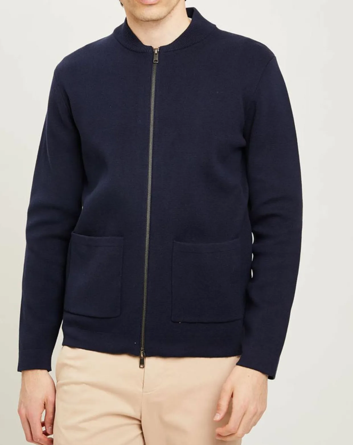 Homme Harris Wilson Vestes, Blousons^Bombers en maille Gaelos marine