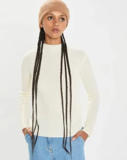 Bonnet 100% Cachemire maille perle Bonny mocha-Cashmere Tribu Outlet