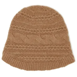 Bonnet en Laine & Cachemire Slow ocre-Lauren Vidal