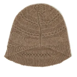 Bonnet en Laine & Cachemire Slow camel-Lauren Vidal Clearance