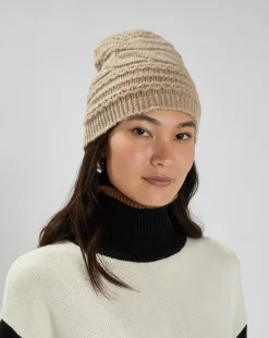 Femme Lauren Vidal Chapeaux, Bonnets^Bonnet en Laine & Cachemire Slow sable
