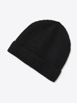 Homme Devred Chapeaux^Bonnet uni en viscose mélangée noir