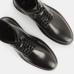 Boots à lacets semelle épaisse noires-Comptoir GL Online