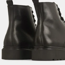 Boots à lacets semelle épaisse noires-Comptoir GL Online