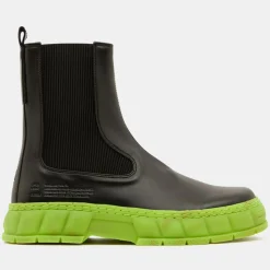 Femme Viron Bottines^Boots appleskin 1997 noir/vert