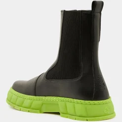 Femme Viron Bottines^Boots appleskin 1997 noir/vert
