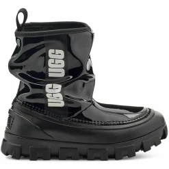 Boots Classic Brellah Mini doublés Laine noires-Ugg Online