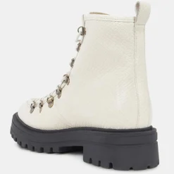 Femme Galeries Lafayette Bottines^Boots de montagne à lacets Python beiges - Talon 4,5 cm