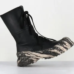 Femme Lofina Bottines^Boots en Cuir 4142 gas noires - Talon : 7cm