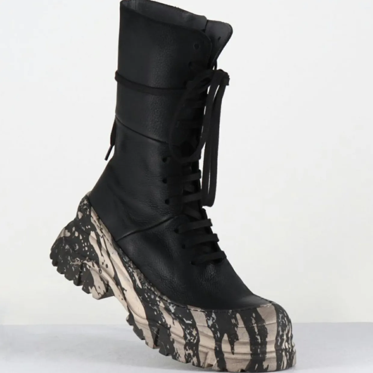 Femme Lofina Bottines^Boots en Cuir 4142 gas noires - Talon : 7cm