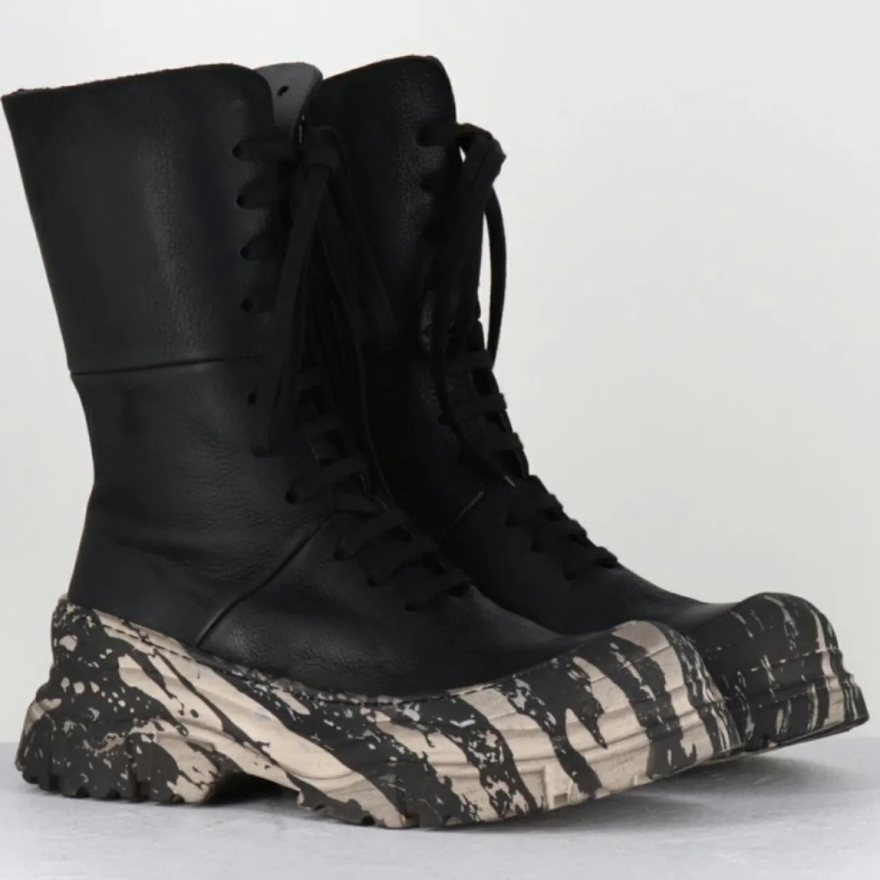 Femme Lofina Bottines^Boots en Cuir 4142 gas noires - Talon : 7cm