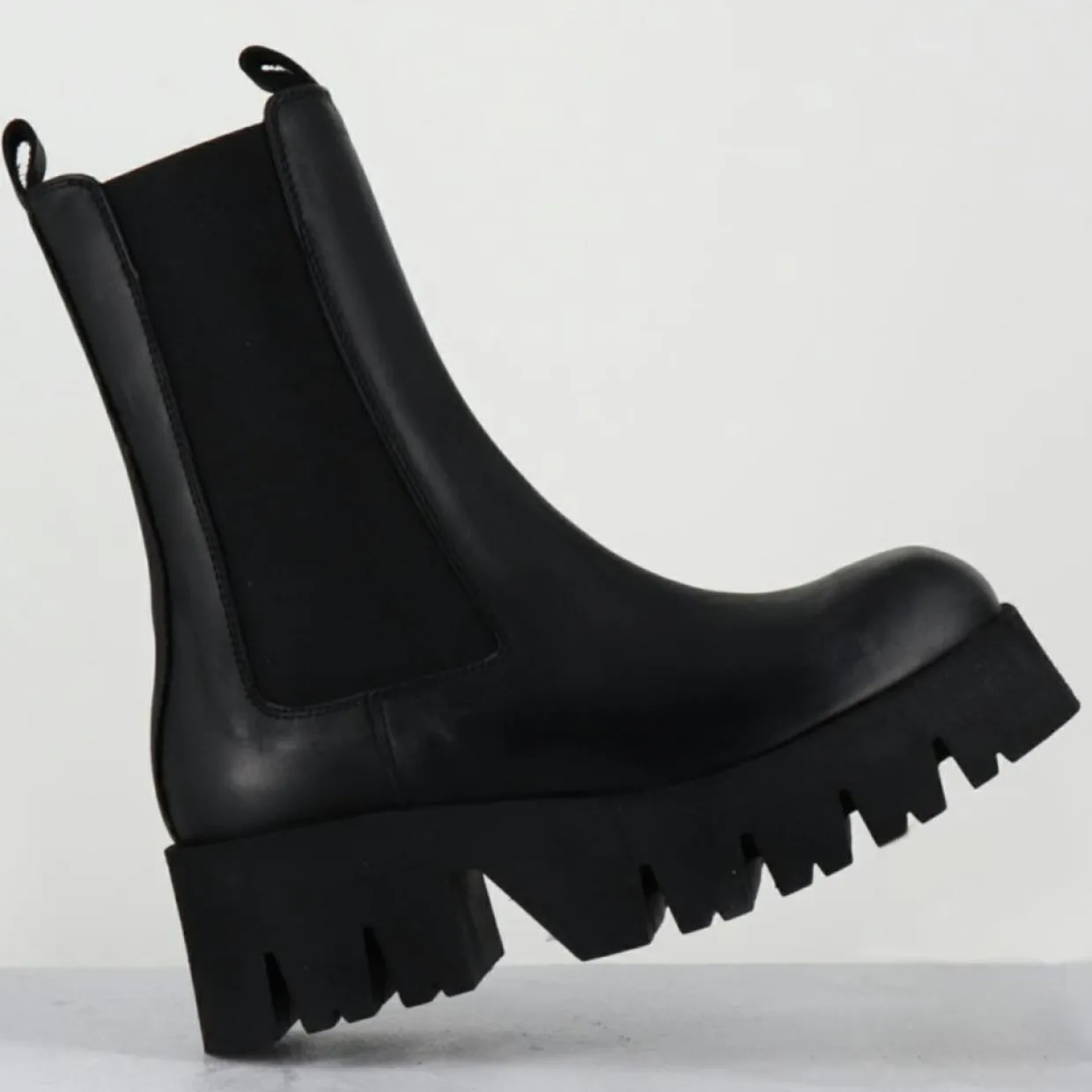 Femme Lofina Bottines^Boots en Cuir 4224 gas noires - Talon : 6cm
