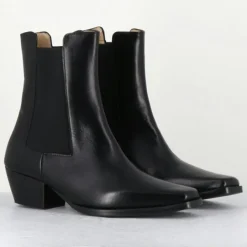 Boots en Cuir 1695 texas noires-Garrice Lab Online
