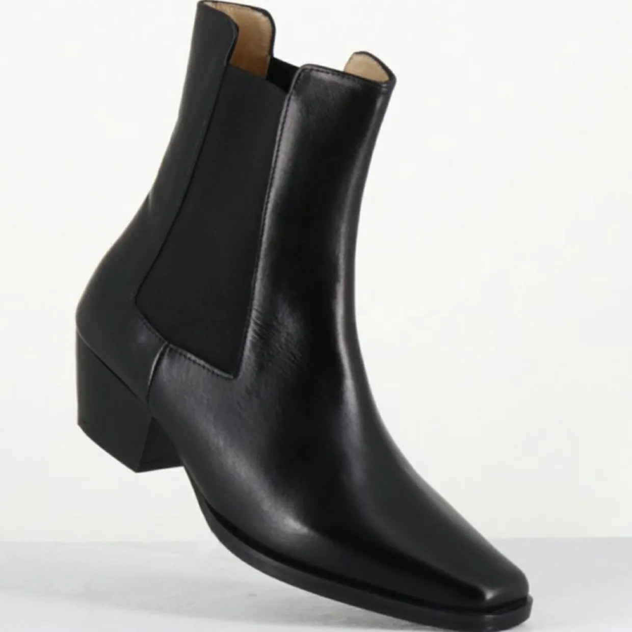 Boots en Cuir 1695 texas noires-Garrice Lab Online