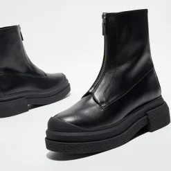 Femme Stuart Weitzman Bottines^Boots en Cuir Charli Zip Sport noires