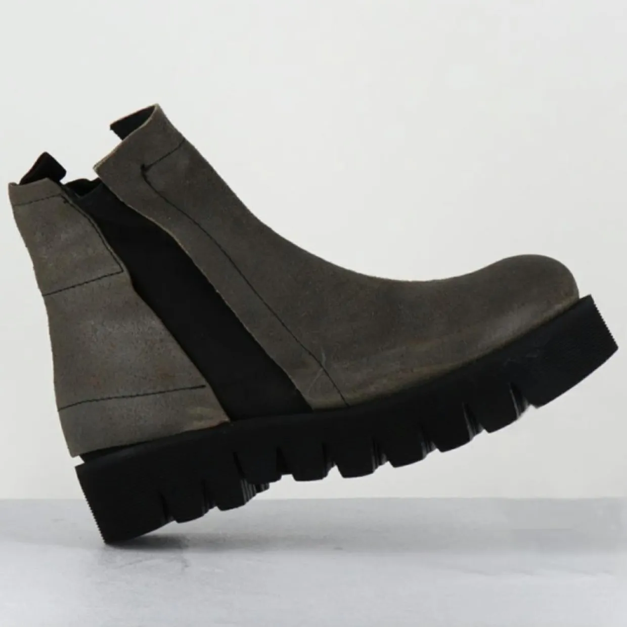Femme Garrice Lab Bottines^Boots en Cuir chilo gris taupe