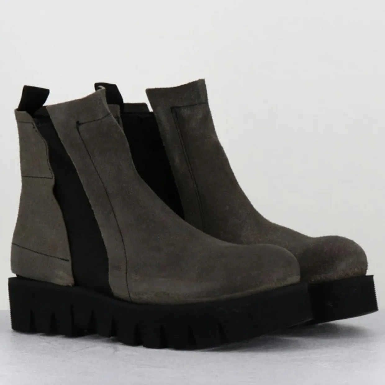 Femme Garrice Lab Bottines^Boots en Cuir chilo gris taupe