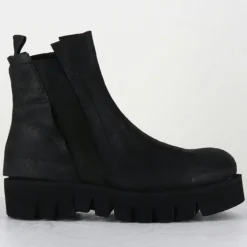 Boots en Cuir chilo noires-Garrice Lab Discount