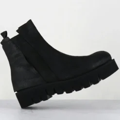 Boots en Cuir chilo noires-Garrice Lab Discount