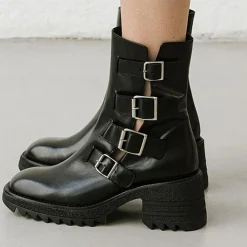 Boots en Cuir Dovily noires - Talon 6.5 cm-Jonak Clearance
