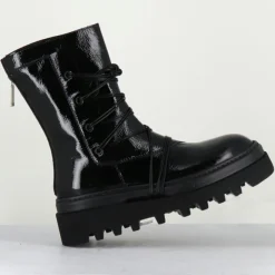 Femme Lemargo Bottines^Boots en Cuir ev noires