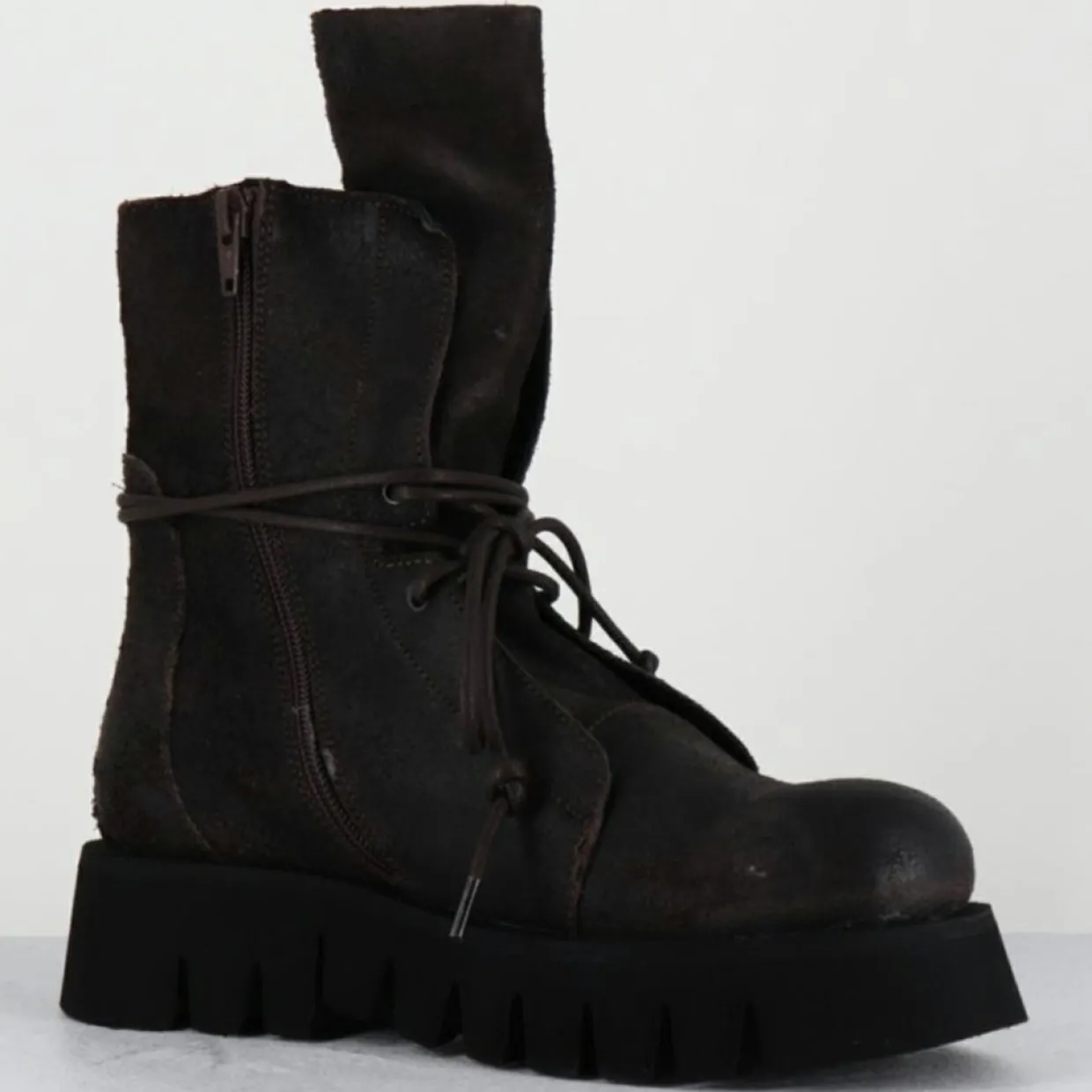 Femme Garrice Lab Bottines^Boots en Cuir hoto moka