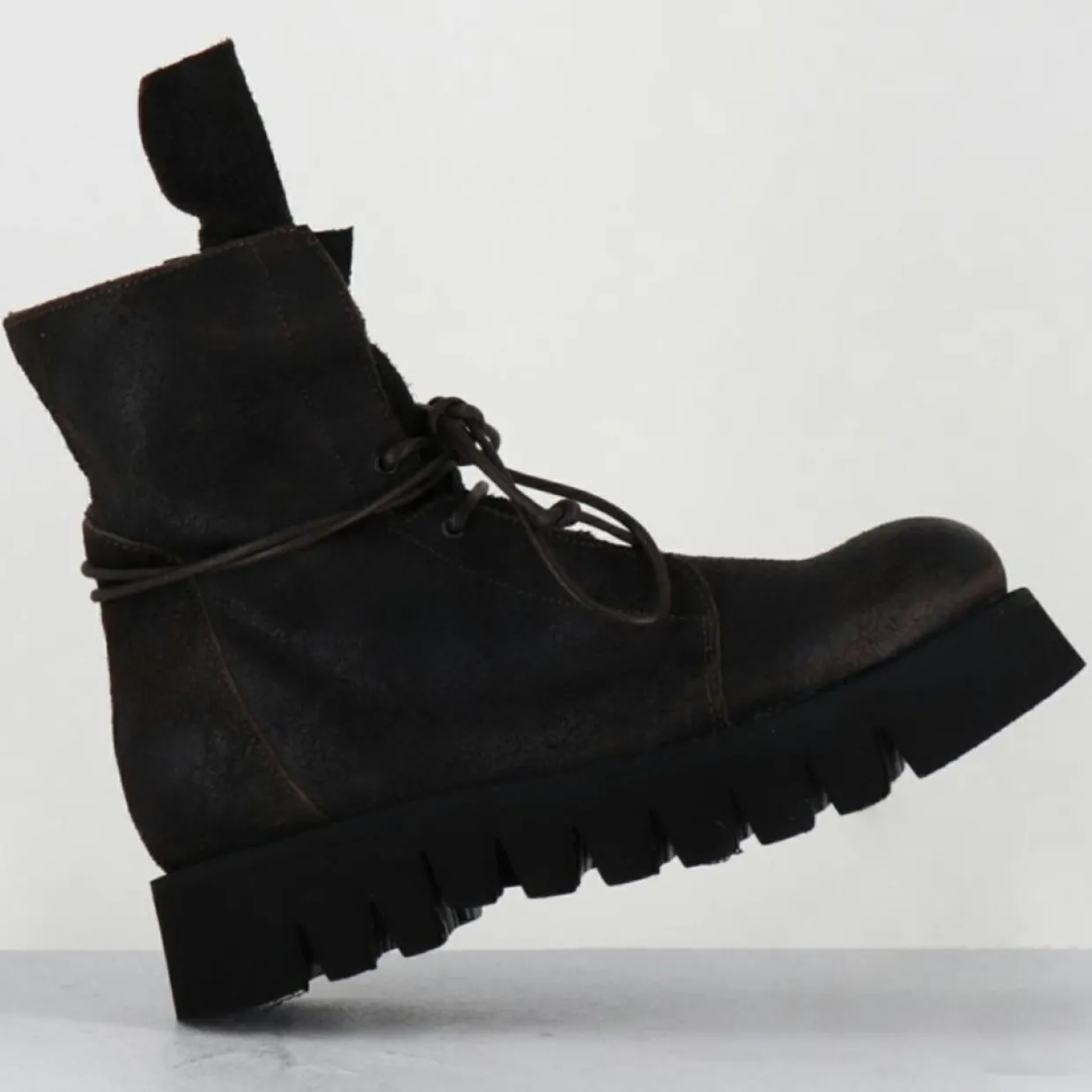 Femme Garrice Lab Bottines^Boots en Cuir hoto moka