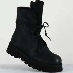 Femme Garrice Lab Bottines^Boots en Cuir hoto noires