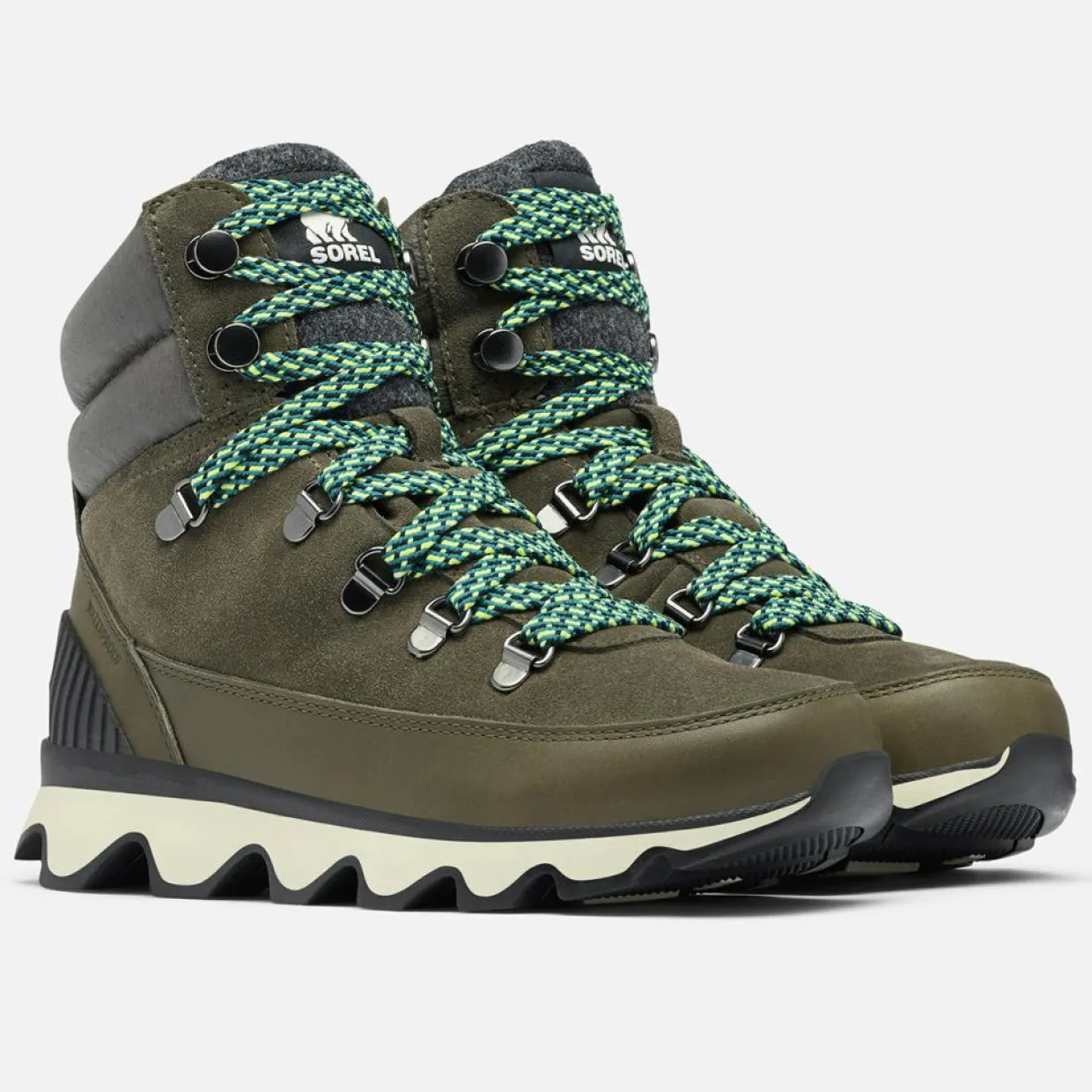 Boots en Cuir imperméables Kinetic™ Conquest vertes-Sorel Outlet