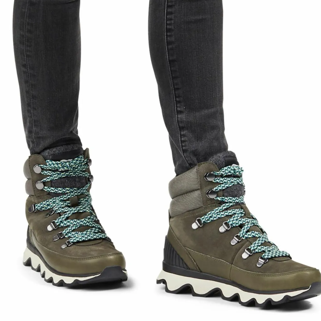 Boots en Cuir imperméables Kinetic™ Conquest vertes-Sorel Outlet