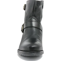 Boots en Cuir Jessica noires-Lab78 Outlet