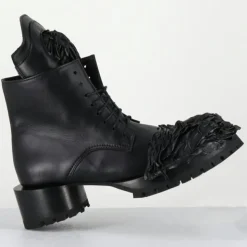 Boots en Cuir lava noires-SDM New