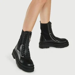 Femme Liu-Jo Bottines^Boots en Cuir Lena noires