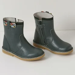 Boots en Cuir Liberty vert foncé-Cyrillus Clearance