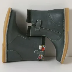 Boots en Cuir Liberty vert foncé-Cyrillus Clearance