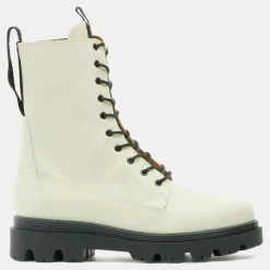 Boots en Cuir Lovi écrues-Flattered