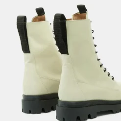 Boots en Cuir Lovi écrues-Flattered