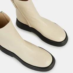 Boots en Cuir Maika écrues-Wandler