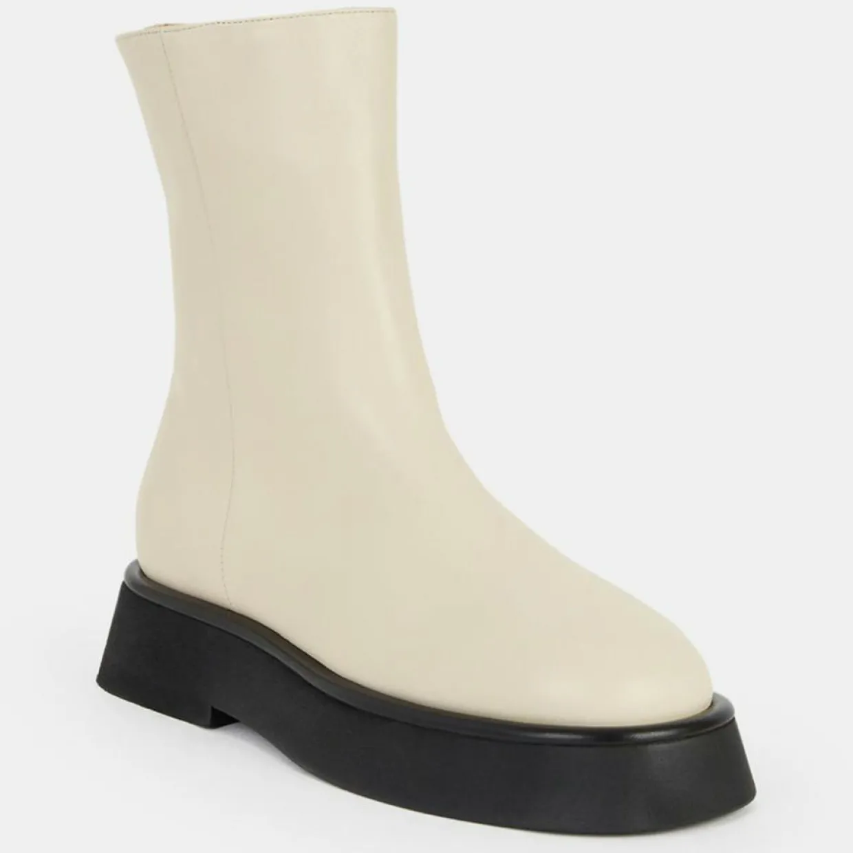 Boots en Cuir Maika écrues-Wandler