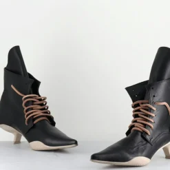 Boots en Cuir mina noires-SDM Hot