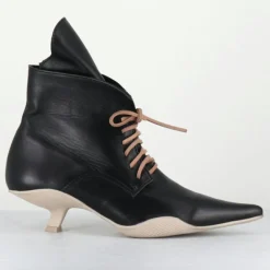 Boots en Cuir mina noires-SDM Hot