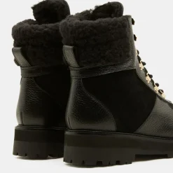 Femme Flattered Bottines^Boots en Cuir Mountain Lacet noires