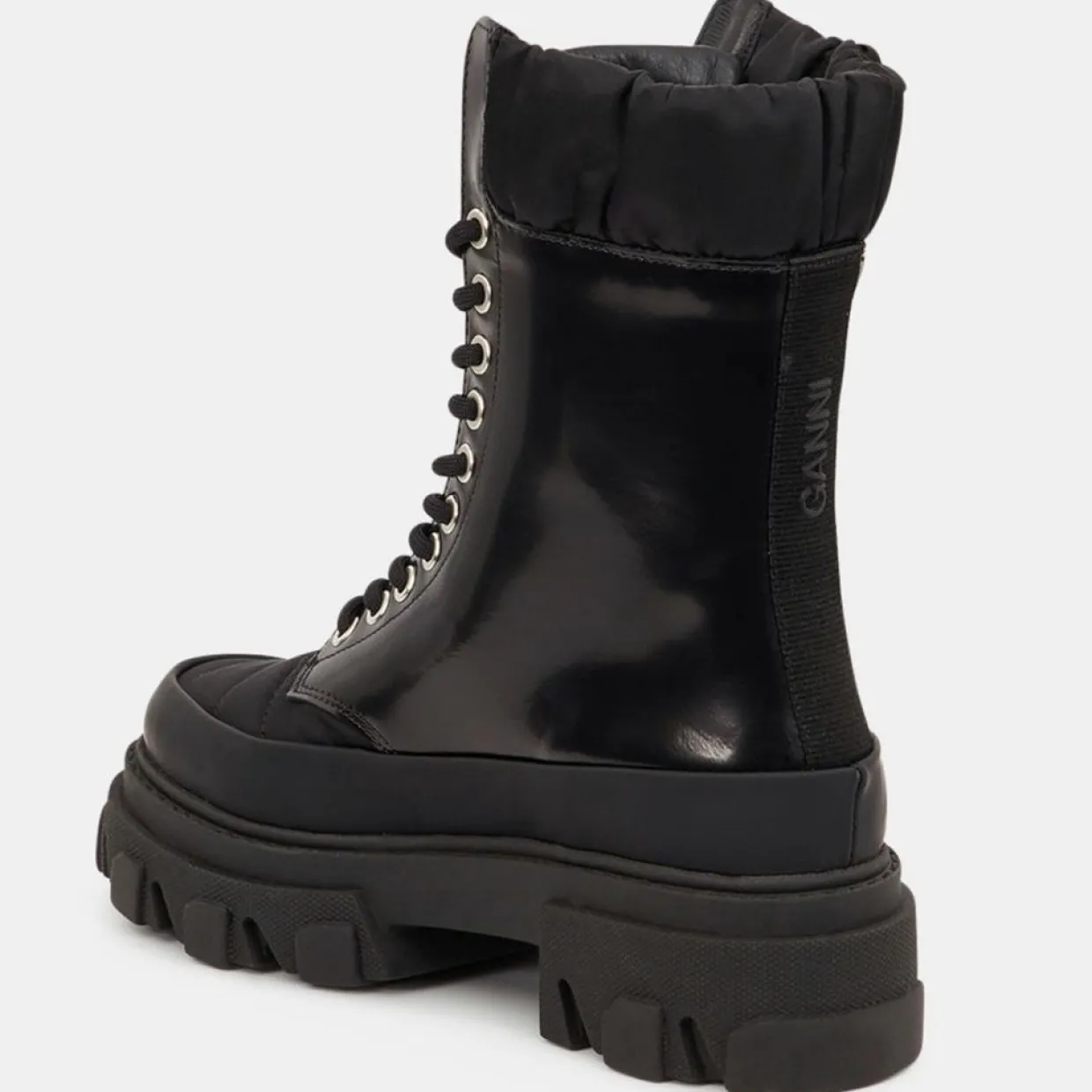 Boots en Cuir Netty noires-Ganni Outlet