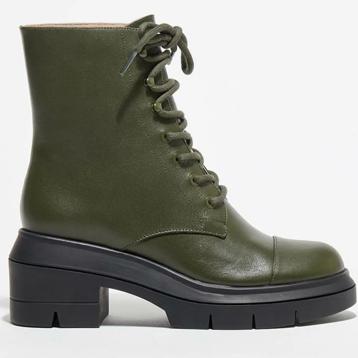 Boots en Cuir Nisha kaki - Talon 7,5 cm-Stuart Weitzman