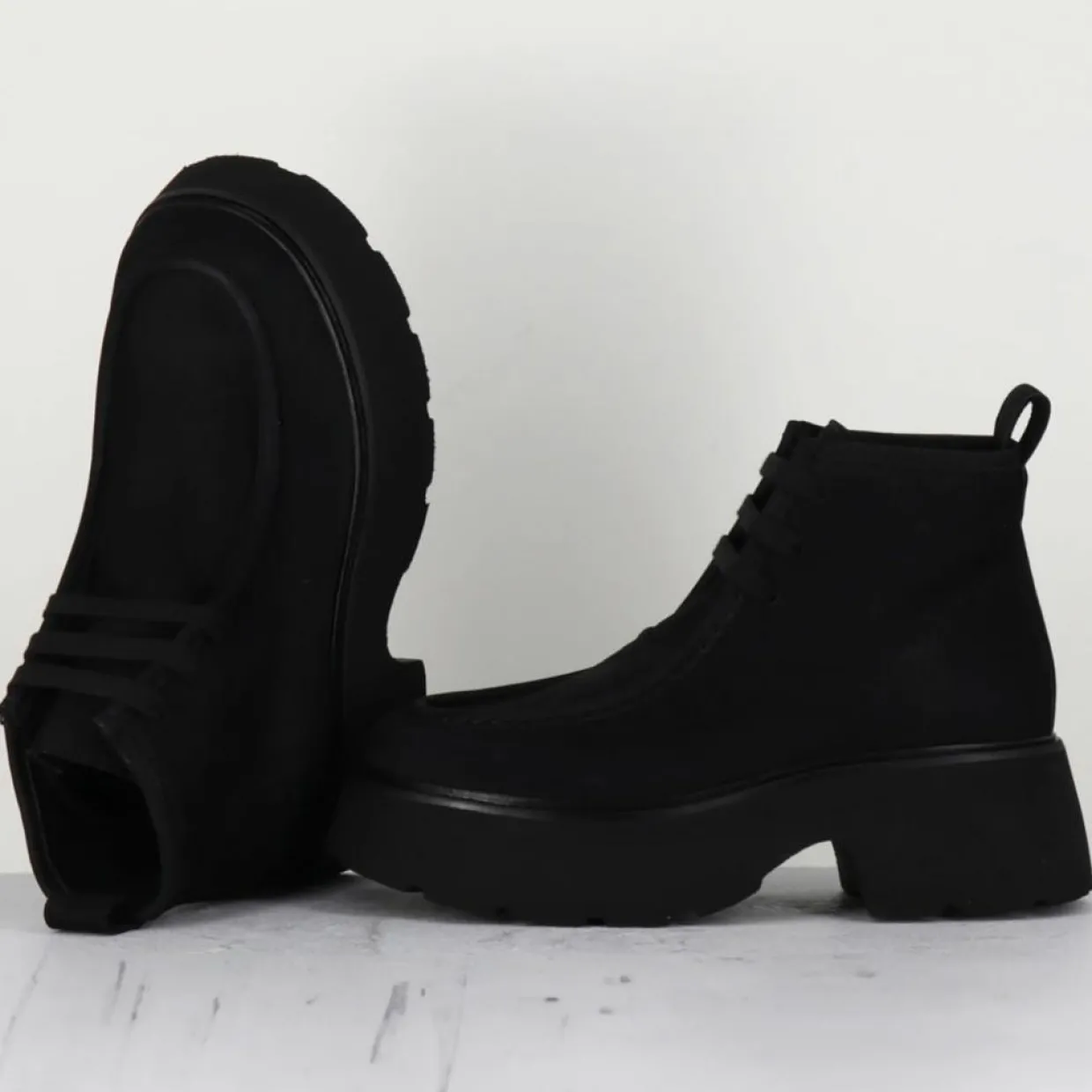 Femme Oa Non Fashion Bottines^Boots en Cuir noires - Talon 6 cm